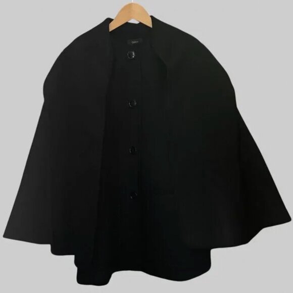 NWT Quince Double Faced Merino Wool Scarf Coat S Black - Picture 8 of 16